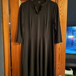 Talbots Classic Black Long Sleeve Dress